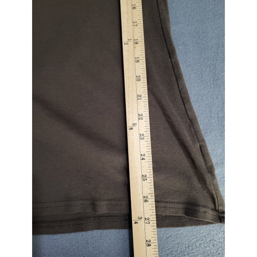 Old Navy Women's L Brown Short Sleeve Long Length T Shirt Y2k Skater Style - Picture 6 of 9